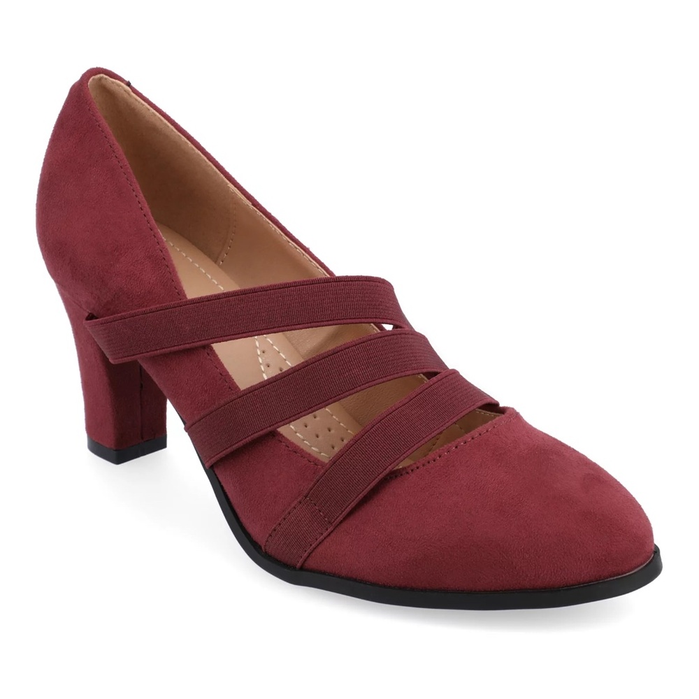 Journee Collection Women's Loren Wine Pumps Heels, Size 7, NEW